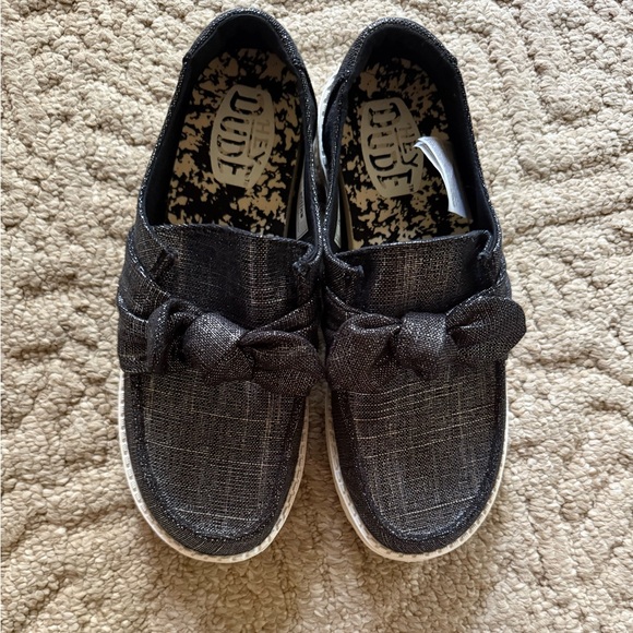 Hey Dude Black Wendy Bow Shimmer Shoes - Picture 5 of 5